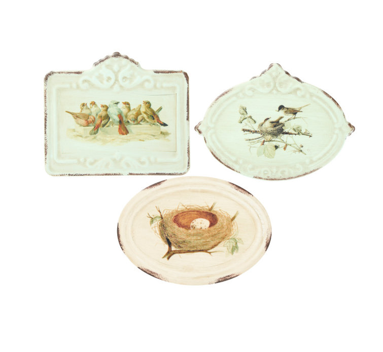 One Allium Way® Decorative Metal Boxes with Attached Lids and Bird Images Wayfair Canada